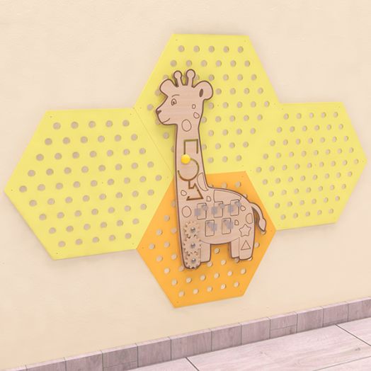 БЖ-К008 Бизиборд «Умный жирафик» (380х610 мм)