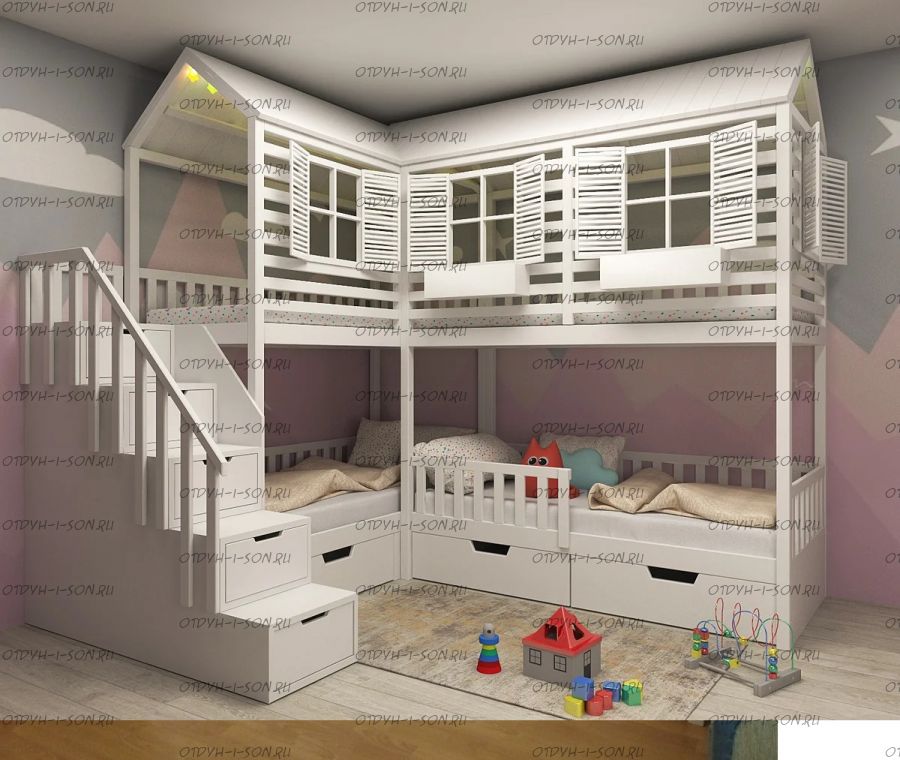 Кровать Домик угловой Felicia №8В (любые размеры)