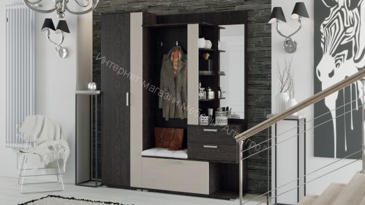 Шкаф для одежды «Эрика» (Венге/Дуб молочный)