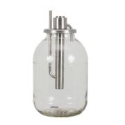 Попугай на банку с нерж. крышкой