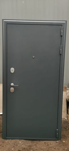 Дверь Входная РЕКС Спартак Серый Муар с зеркалом Бетон Светлый