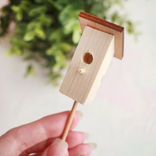 Скворечник деревянный для кукол 5.5х3.5х3.5 см