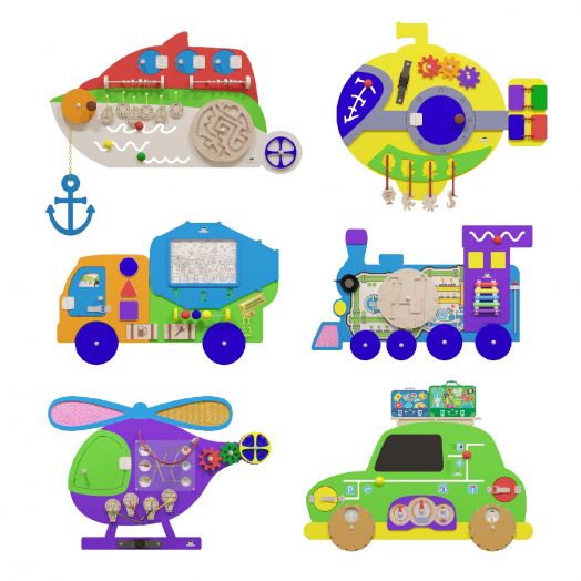 БЗТ-009 Бизиборд «Паровоз» (700х430 мм)