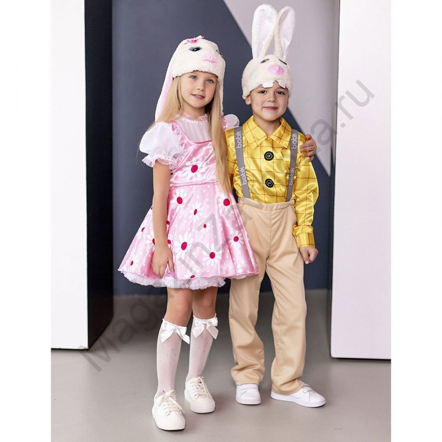 Карнавальный костюм Зайчик Леша р. 110-56 /текстиль/Пуговка/