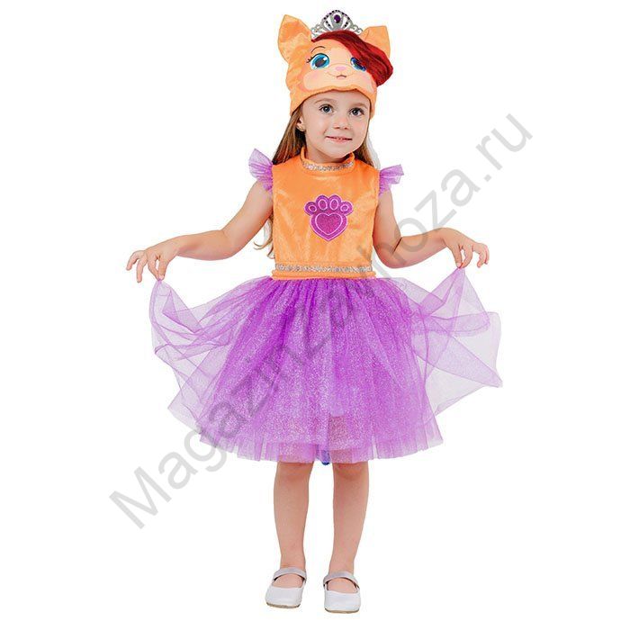 Карнавальный костюм Котенок Жемчужинка размер 104-52 /текстиль/Пуговка/