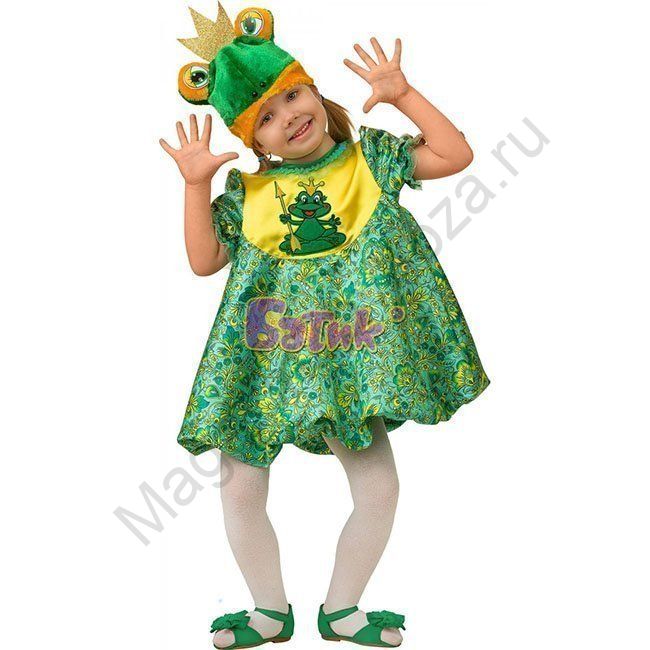Карнавальный костюм Лягушка-Царевна р 26 текстиль/Батик/