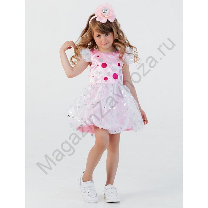 Карнавальный костюм Бусинка р 122-64 /текстиль/Пуговка/