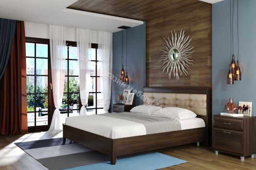 Кровать КР-2073  (1,6х2,0) с мягким изголовьем Мелисса