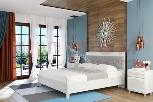 Кровать КР-2073  (1,6х2,0) с мягким изголовьем Мелисса