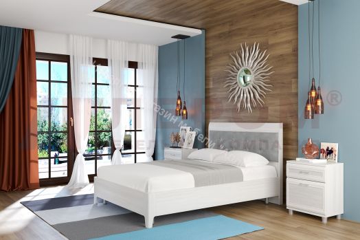 Кровать КР-2071  (1,2х2,0) с мягким изголовьем Мелисса