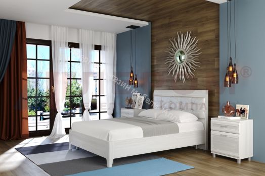 Кровать КР-2072  (1,4х2,0) с мягким изголовьем Мелисса