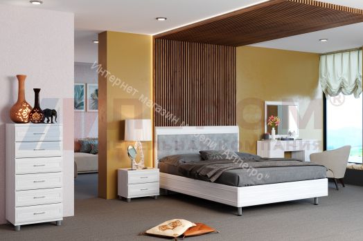 Кровать КР-2854 (1,8х2,0) с мягким изголовьем Мелисса