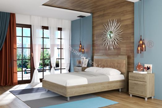 Кровать КР-2852 (1,4х2,0) с мягким изголовьем Мелисса