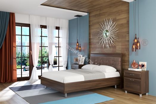 Кровать КР-2852 (1,4х2,0) с мягким изголовьем Мелисса