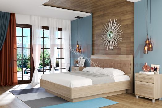 Кровать КР-1854 (1,8х2,0) с П/Мех и мягким изголовьем Мелисса