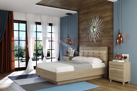 Кровать КР-1851  (1,2Х2,0) с П/Мех и мягким изголовьем Мелисса