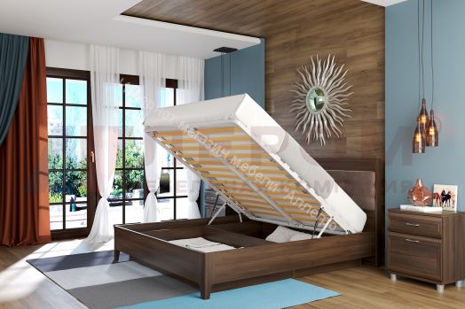 Кровать КР-1074 (1,8х2,0) с П/Мех. и мягким изголовьем Мелисса