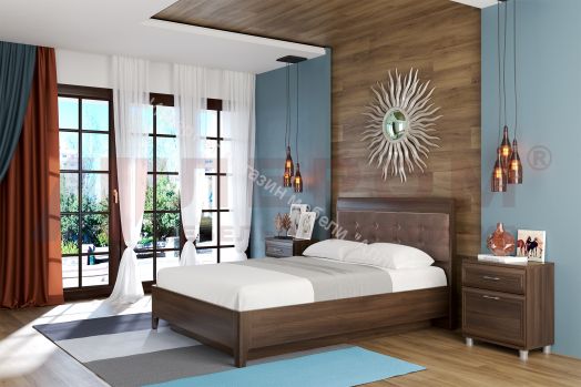 Кровать КР-1071 (1,2х2,0) с П/Мех. и мягким изголовьем Мелисса