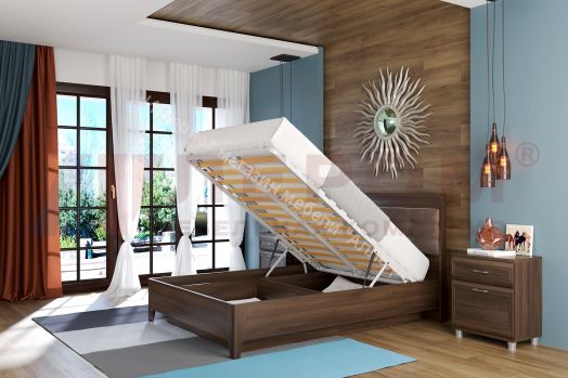 Кровать КР-1071 (1,2х2,0) с П/Мех. и мягким изголовьем Мелисса