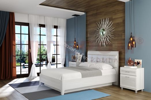 Кровать КР-1072 (1,4х2,0) с П/Мех. и мягким изголовьем Мелисса