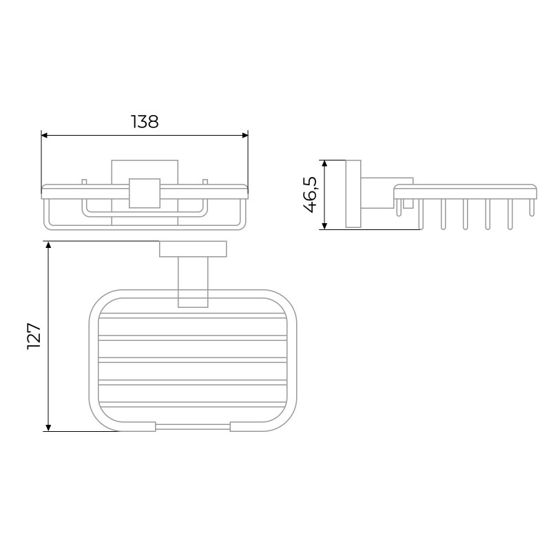 Подвесная мыльница Timo Selene 10025/00 схема 2