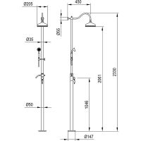 Душевая колонна напольная Timo Arisa SX-5000/00 схема 2