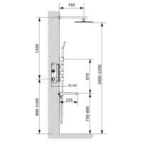 Встроенная душевая система Timo Petruma с термостатом SX-5049 схема 6