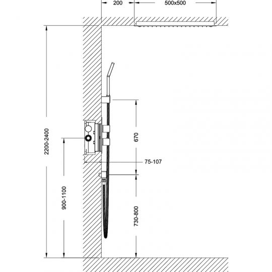 Встроенная душевая система с термостатом Timo Petruma SX-5029 ФОТО