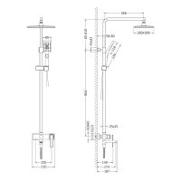 Душевая стойка с тропическим душем Timo Torne SX-4320 схема 4