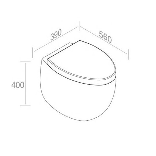 Унитаз напольный AET ITALIA OVAL DA TERRA S541T0R0V7 схема 2