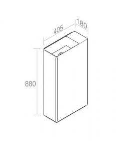 Напольная раковина AET ITALIA MINI FLY TOWER со сливом в стену L635T0R0VP ФОТО