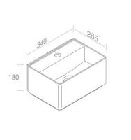 Подвесной рукомойник AET ITALIA FLY MINI RETTANGOLARE CR L631T0R1V1 схема 2