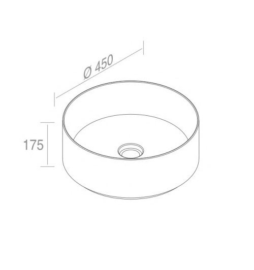 Раковина накладная мебельная AET ITALIA FLY TONDO L625T0R0V0 схема 2