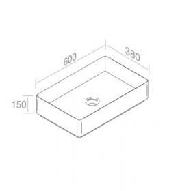 Накладная раковина AET ITALIA FLY RECTANGULAR 60 L620T0R0V0 ФОТО