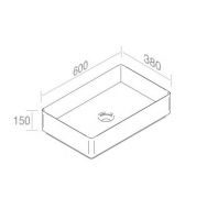 Накладная раковина AET ITALIA FLY RECTANGULAR 60 L620T0R0V0 схема 2