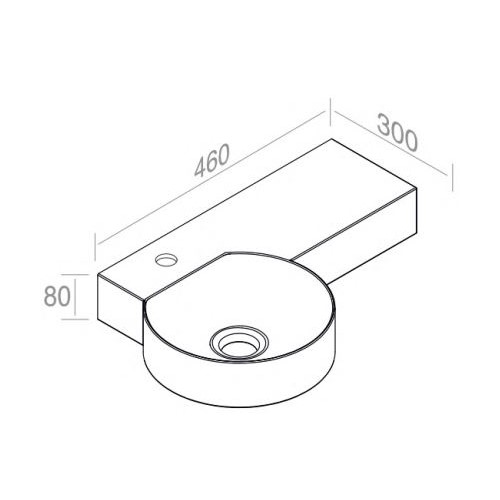 Подвесной рукомойник AET ITALIA ACQUAFREDDA RETTANGOLARE TONDO PLUS L325T0R1V1 ФОТО