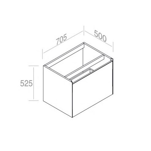 Тумба подвесная лакированная AET ITALIA MATCH Mobile in Legno laccato 70,5х50 с ящиком C526M1L70 ФОТО