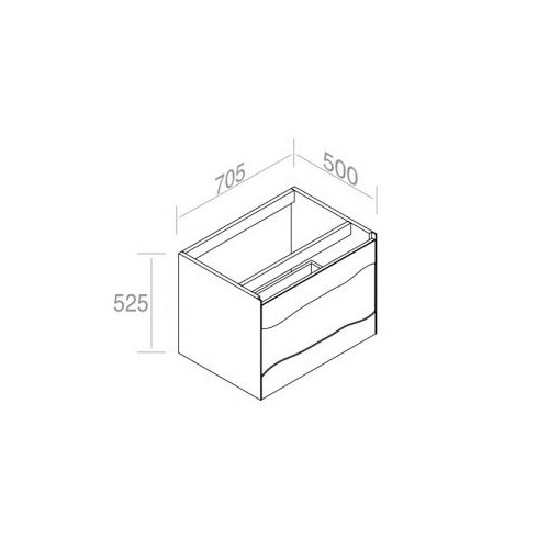 Тумба подвесная AET ITALIA TRACE  Mobile in Legno один ящик 70,5х50 C525M1L70 схема 2