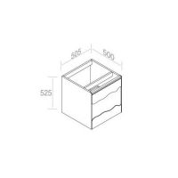 Тумба подвесная AET ITALIA TRACE  Mobile in Legno выдвижной ящик 50,5х50 C525M1L50 схема 2