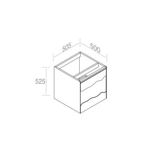 Тумба подвесная AET ITALIA TRACE  Mobile in Legno выдвижной ящик 50,5х50 C525M1L50 схема 2