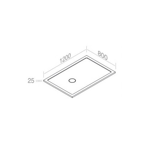 Поддон в душ AET ITALIA LEVICO PIATTO DOCCIA CON PILETTA SIFONATA INCLUSA DS10P80L120 схема 2