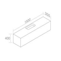 Тумба для раковины подвесная лакированная AET ITALIA M35 MOBILE IN LEGNO LACCATO PER LAVABI P35 150х35,5 C181VC схема 2