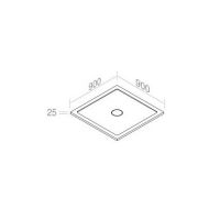Поддон для душа квадратный AET ITALIA LEVICO PIATTO DOCCIA CON PILETTA SIFONATA INCLUSA DS10P90L90 схема 2