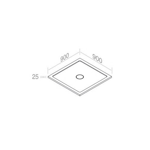 Поддон для душа квадратный AET ITALIA LEVICO PIATTO DOCCIA CON PILETTA SIFONATA INCLUSA DS10P90L90 схема 2