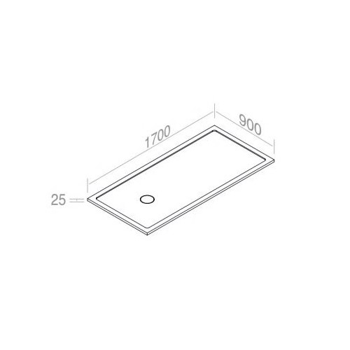 Поддон для душа прямоугольный AET ITALIA LEVICO PIATTO DOCCIA CON PILETTA SIFONATA INCLUSA DS10P90L170 схема 2