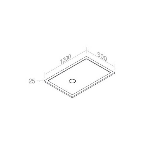 Поддон душевой прямоугольный AET ITALIA LEVICO PIATTO DOCCIA CON PILETTA SIFONATA INCLUSA DS10P90L120 схема 2