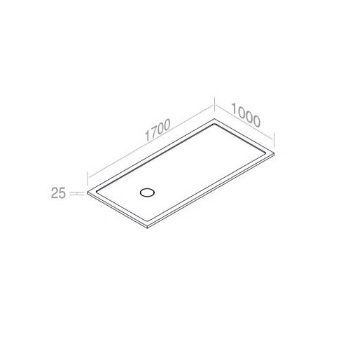 Душевой прямоугольный поддон AET ITALIA LEVICO PIATTO DOCCIA CON PILETTA SIFONATA INCLUSA DS10P100L170 схема 2
