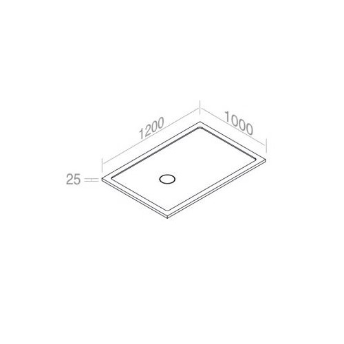 Поддон душевой прямоугольный AET ITALIA LEVICO PIATTO DOCCIA CON PILETTA SIFONATA INCLUSA DS10P100L120 схема 2