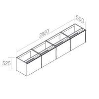 Тумба AET ITALIA MATCH Mobile in Legno laccato подвесная 282х50 с 4 ящиками лакированная C526M4L70 схема 2