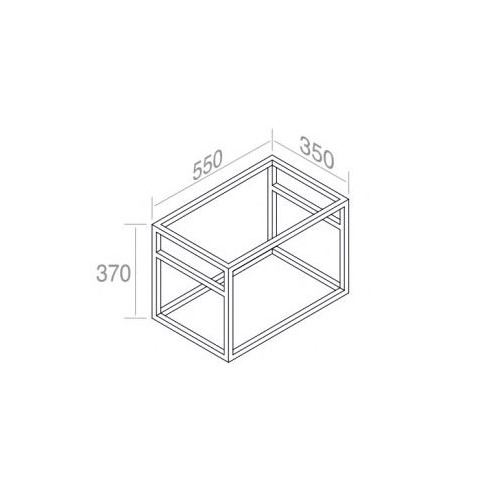 Консоль стальная подвесная AET ITALIA FRAME STRUTTURA IN FERRO PER L010 55х35 A510V1 ФОТО